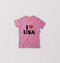 Load image into Gallery viewer, I Love USA Kids T-Shirt for Boy/Girl-Pink-Ektarfa.online
