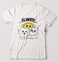 Load image into Gallery viewer, Always Smile T-Shirt for Men-S(38 Inches)-White-Ektarfa.online
