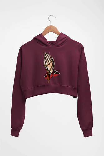 Christian Crop HOODIE FOR WOMEN-Maroon-Ektarfa.online