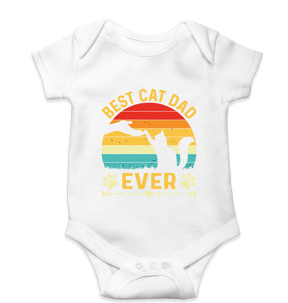 Cat Dad Kids Romper For Baby Boy/Girl-White-Ektarfa.online