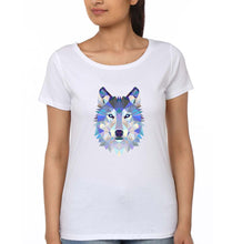 Load image into Gallery viewer, Wolf T-Shirt for Women-White-Ektarfa.online
