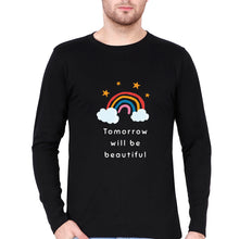 Load image into Gallery viewer, Tomorrow Will Be Beautiful Full Sleeves T-Shirt for Men-Black-Ektarfa.online
