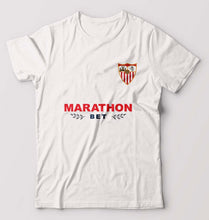 Load image into Gallery viewer, Sevilla FC 2021-22 T-Shirt for Men-S(38 Inches)-White-Ektarfa.online
