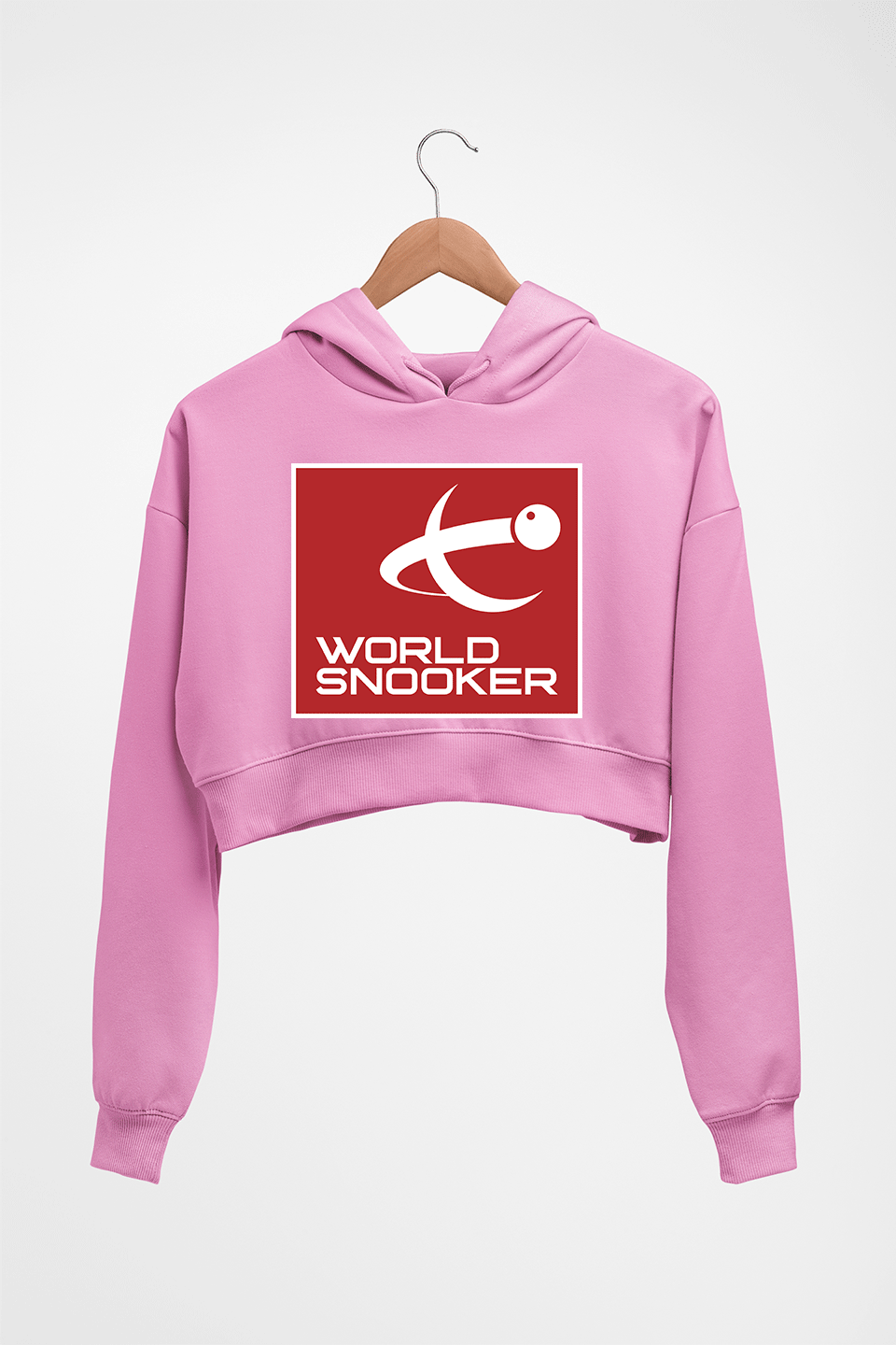 World Snooker (WST) Crop HOODIE FOR WOMEN-Light Baby Pink-Ektarfa.online
