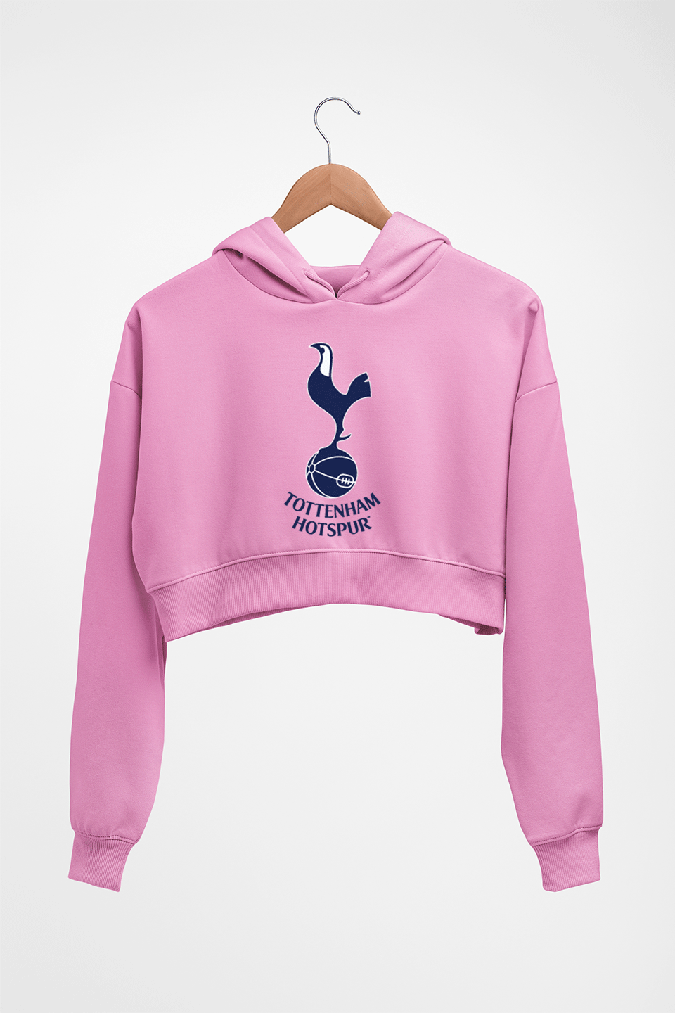 Tottenham Hotspur F.C Crop HOODIE FOR WOMEN-Light Baby Pink-Ektarfa.online