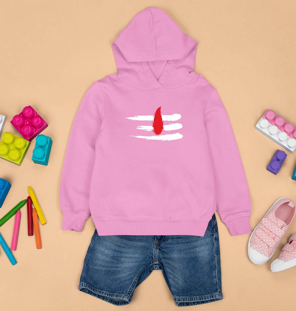 Shiva Tilak Kids Hoodie for Boy/Girl-0-1 Year(22 Inches)-Light Baby Pink-Ektarfa.online