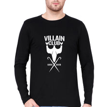 Load image into Gallery viewer, Villain Club Full Sleeves T-Shirt for Men-Black-Ektarfa.online
