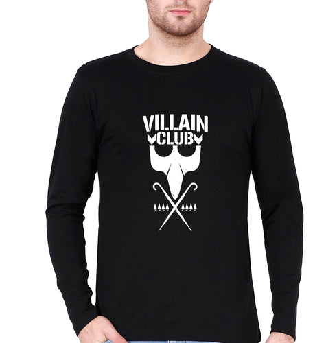 Villain Club Full Sleeves T-Shirt for Men-Black-Ektarfa.online