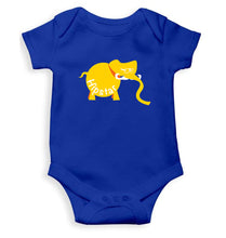 Load image into Gallery viewer, Hipster Elephant Kids Romper For Baby Boy/Girl-0-5 Months(18 Inches)-Royal Blue-Ektarfa.online
