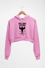 Load image into Gallery viewer, Villain Club Crop HOODIE FOR WOMEN-Light Baby Pink-Ektarfa.online

