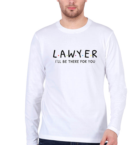 Lawyer Full Sleeves T-Shirt for Men-White-Ektarfa.online