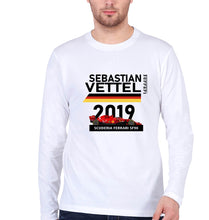 Load image into Gallery viewer, Sebastian Vettel F1 Ferrari Full Sleeves T-Shirt for Men-White-Ektarfa.online
