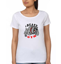 Load image into Gallery viewer, Beast Gym T-Shirt for Women-White-Ektarfa.online
