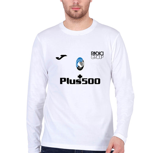 Atalanta 2021-22 Full Sleeves T-Shirt for Men-White-Ektarfa.online