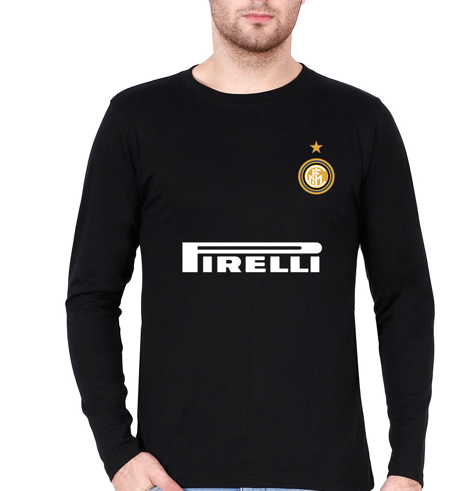 Inter Milan 2021-22 Full Sleeves T-Shirt for Men-S(38 Inches)-Black-Ektarfa.online