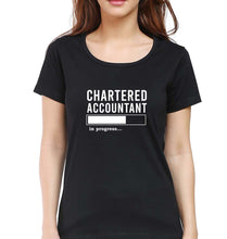 Load image into Gallery viewer, Chartered Accountants(CA) In Progress T-Shirt for Women-Black-Ektarfa.online
