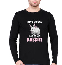 Load image into Gallery viewer, Rabbit Bunny Full Sleeves T-Shirt for Men-Black-Ektarfa.online
