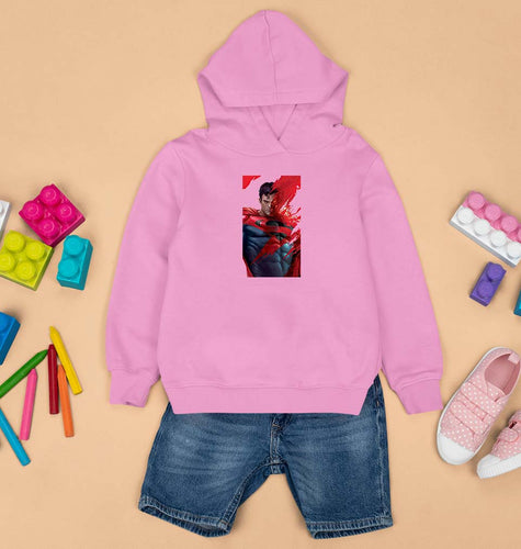 Superman Superhero Kids Hoodie for Boy/Girl-Light Baby Pink-Ektarfa.online