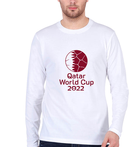FIFA World Cup Qatar 2022 Full Sleeves T-Shirt for Men-White-Ektarfa.online