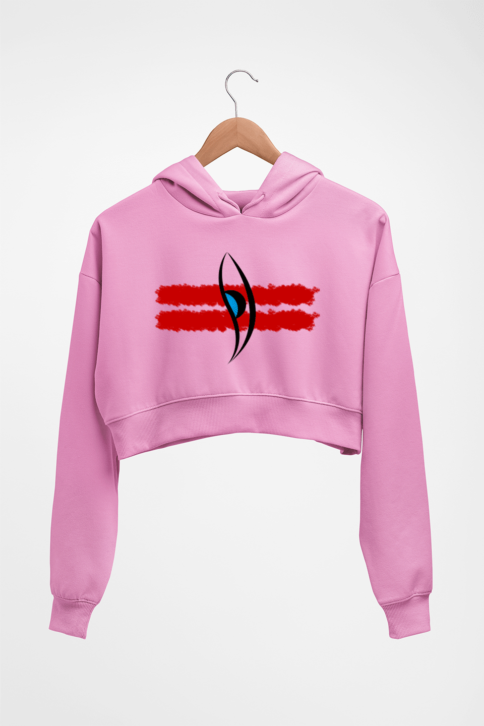 Mahakal Mahadev Bholenath Shiva Shivji Crop HOODIE FOR WOMEN-Light Baby Pink-Ektarfa.online
