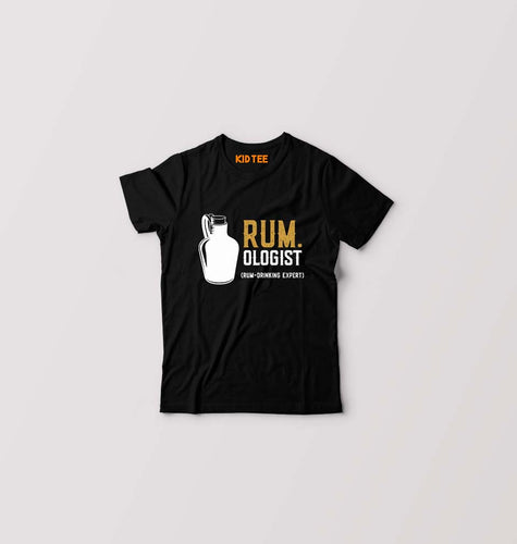 Rum Kids T-Shirt for Boy/Girl-Black-Ektarfa.online