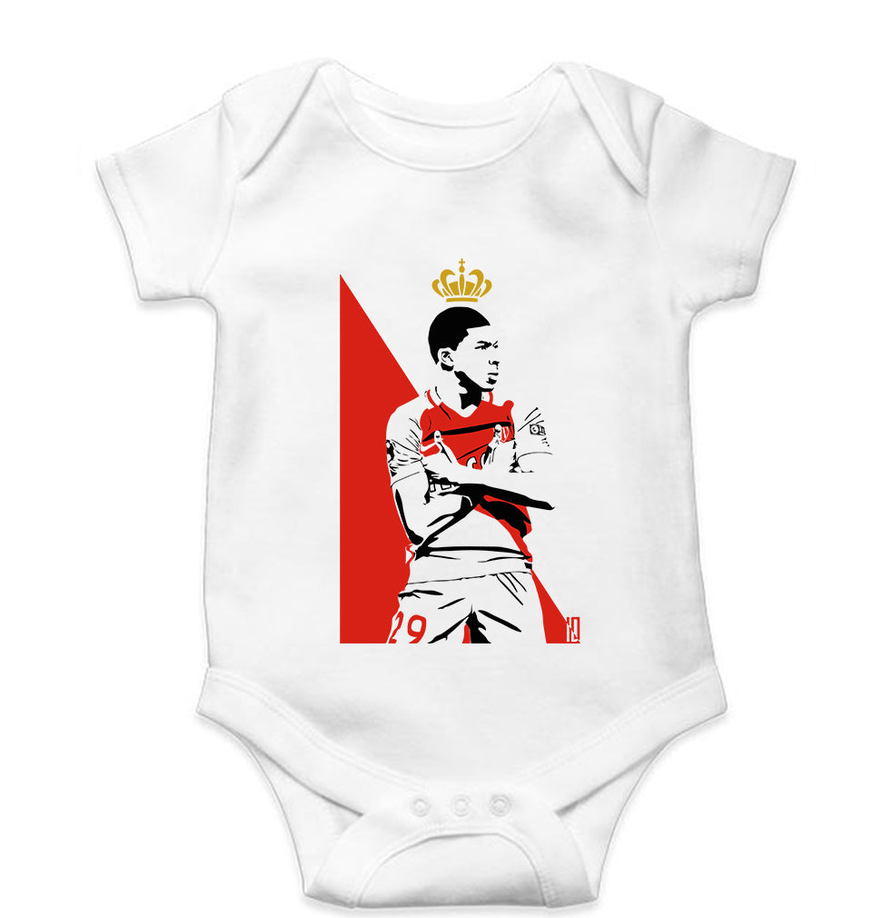 Kylian Mbappé Kids Romper For Baby Boy/Girl-0-5 Months(18 Inches)-White-Ektarfa.online