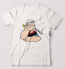 Load image into Gallery viewer, Popeye T-Shirt for Men-S(38 Inches)-White-Ektarfa.online
