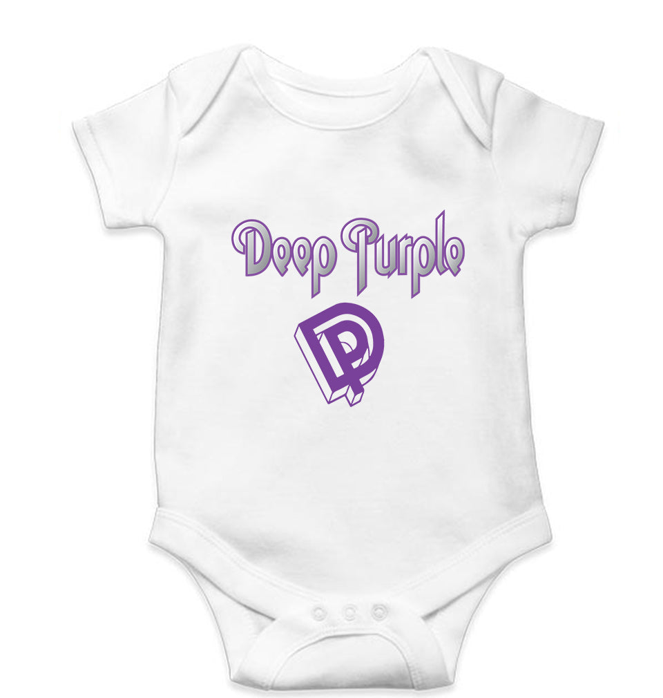 Deep Purple Kids Romper For Baby Boy/Girl-0-5 Months(18 Inches)-White-Ektarfa.online