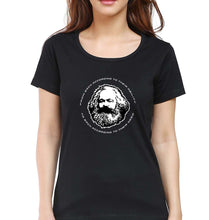 Load image into Gallery viewer, Karl Marx T-Shirt for Women-Black-Ektarfa.online
