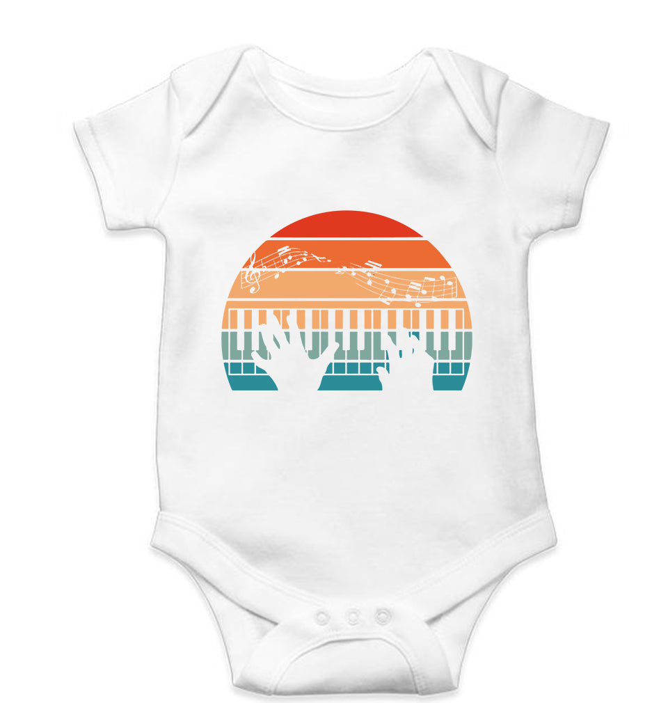 Piano Kids Romper For Baby Boy/Girl-White-Ektarfa.online