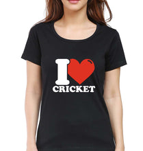 Load image into Gallery viewer, I Love Cricket T-Shirt for Women
