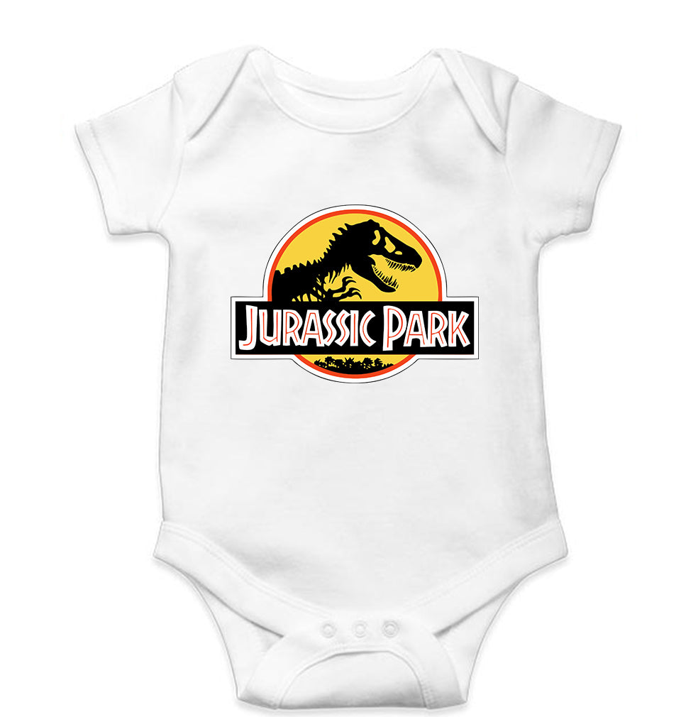 Jurassic Park Kids Romper For Baby Boy/Girl-0-5 Months(18 Inches)-White-Ektarfa.online