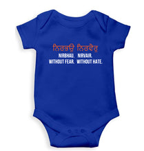 Load image into Gallery viewer, Nirbhau Nirvair Kids Romper For Baby Boy/Girl-0-5 Months(18 Inches)-Royal Blue-Ektarfa.online
