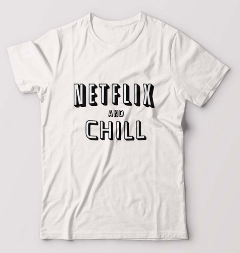 Netflix and chill T-Shirt for Men-White-Ektarfa.online