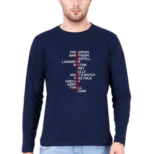 Load image into Gallery viewer, GOT Game Of Thrones Full Sleeves T-Shirt for Men-Navy Blue-Ektarfa.online
