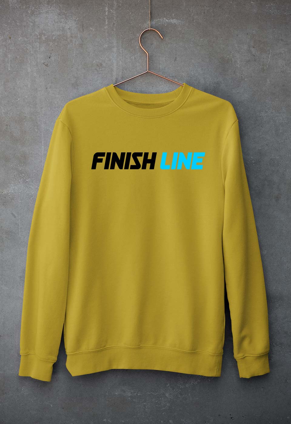Finish Line Unisex Sweatshirt for Men/Women-Mustard Yellow-Ektarfa.online