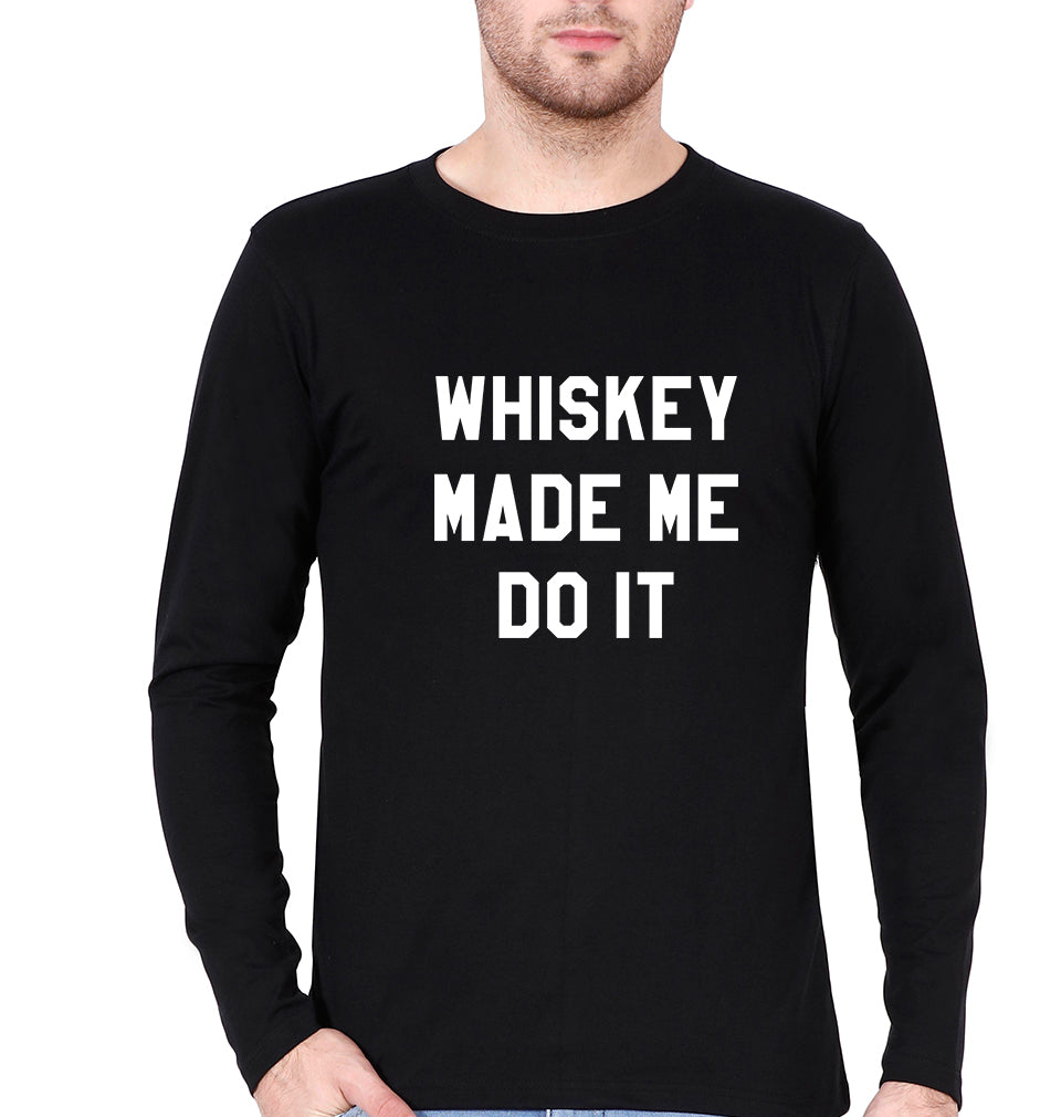 Whiskey Full Sleeves T-Shirt for Men-Black-Ektarfa.online