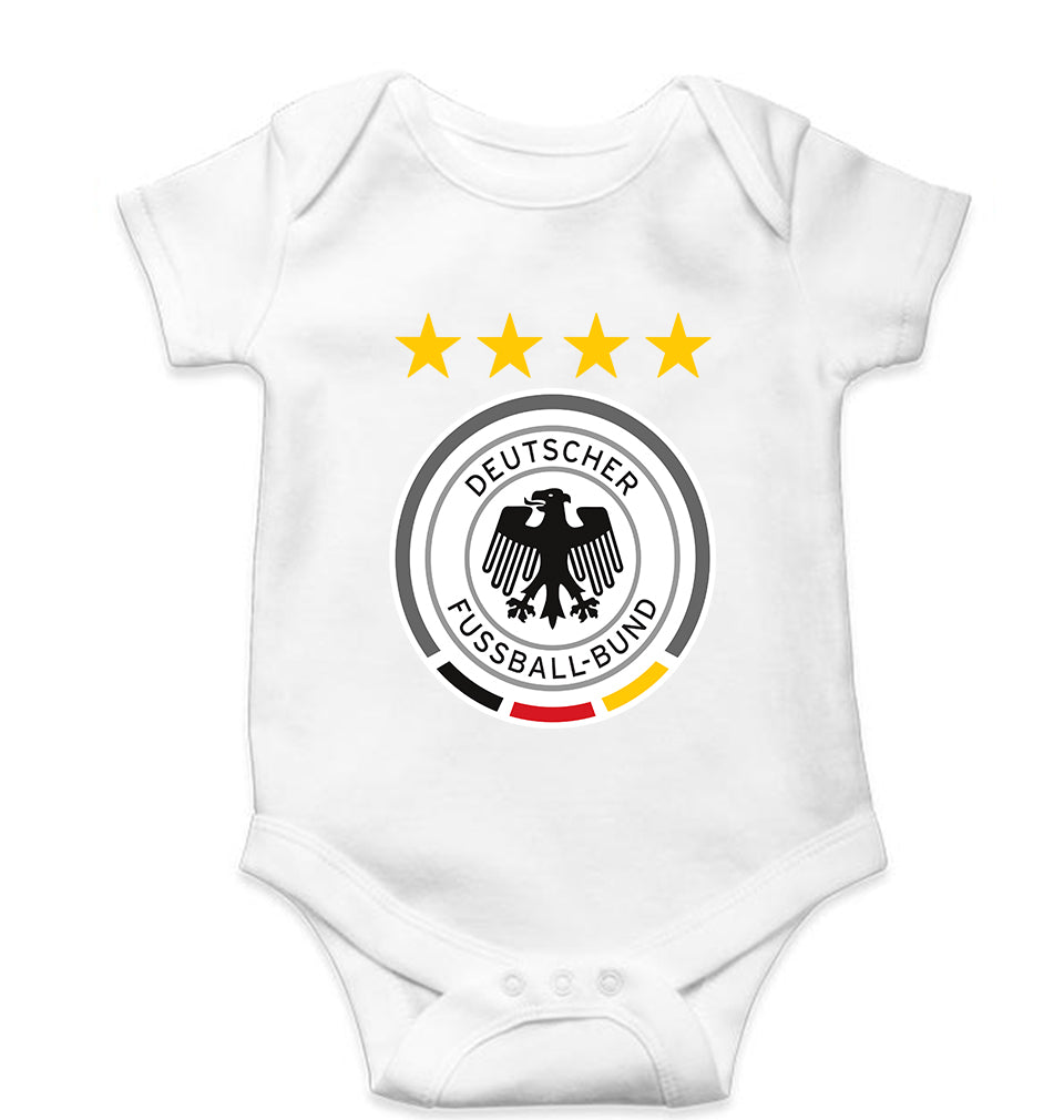 Germany Football Kids Romper For Baby Boy/Girl-0-5 Months(18 Inches)-White-Ektarfa.online