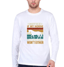 Load image into Gallery viewer, Horse Full Sleeves T-Shirt for Men-White-Ektarfa.online
