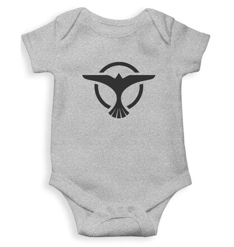 Tiesto Logo Kids Romper For Baby Boy/Girl-0-5 Months(18 Inches)-Grey-Ektarfa.online