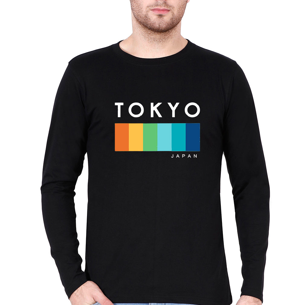 Tokyo Japan Full Sleeves T-Shirt for Men-Black-Ektarfa.online
