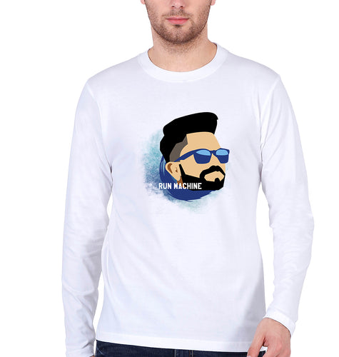 Virat Kohli Full Sleeves T-Shirt for Men-White-Ektarfa.online