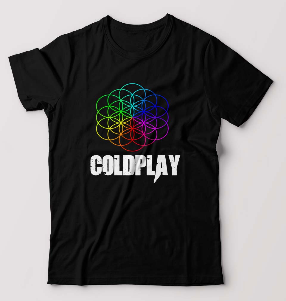 Coldplay T-Shirt for Men-S(38 Inches)-Black-Ektarfa.online