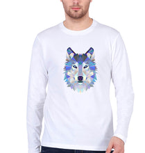 Load image into Gallery viewer, Wolf Full Sleeves T-Shirt for Men-White-Ektarfa.online

