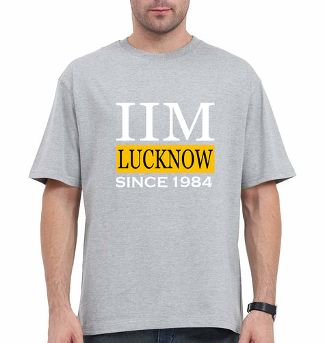 IIM Lucknow Oversized T-Shirt for Men-Grey-Ektarfa.online