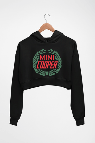 Mini Cooper Crop HOODIE FOR WOMEN-Black-Ektarfa.online