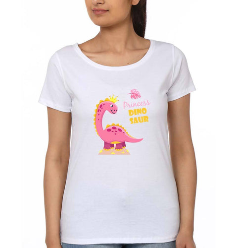 Dinosaur T-Shirt for Women-White-Ektarfa.online