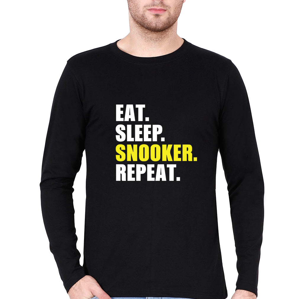 Snooker Full Sleeves T-Shirt for Men-Black-Ektarfa.online