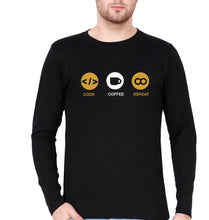 Load image into Gallery viewer, Coder Full Sleeves T-Shirt for Men-Black-Ektarfa.online
