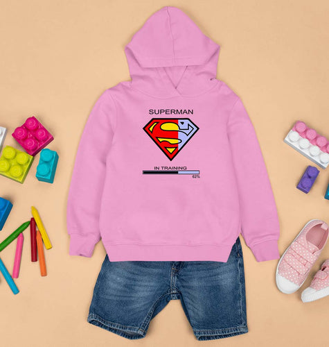 Superman Gym Kids Hoodie for Boy/Girl-Light Baby Pink-Ektarfa.online